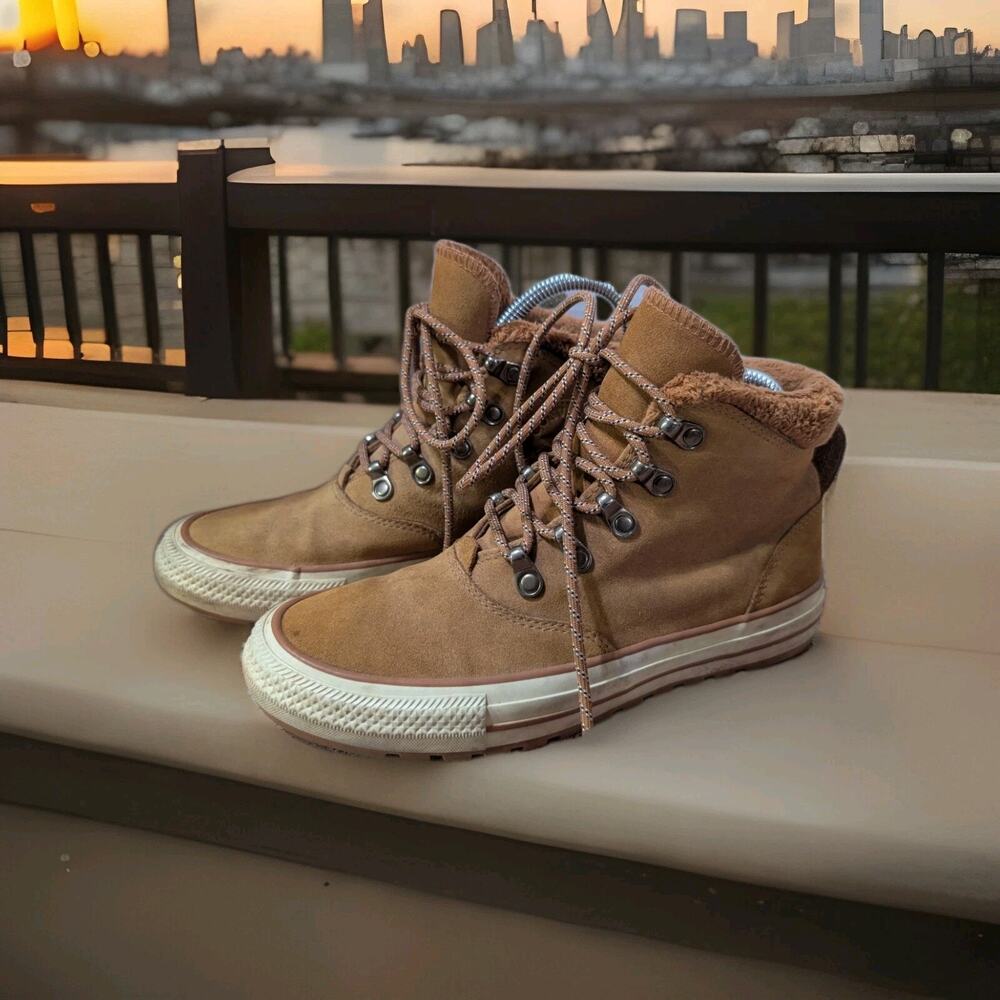 Converse CT All-Star Ember Boot Lined High Top Hazel Camel Suede Women's Size 7